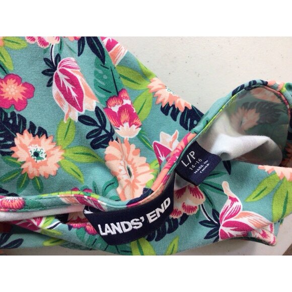 Lands End Floral Dress Tropical Vibes Womens Large - Picture 7 of 8